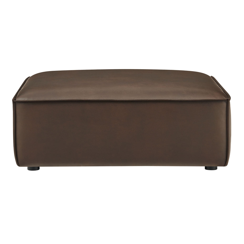 Restore Vegan Leather Modular Ottoman - Espresso
