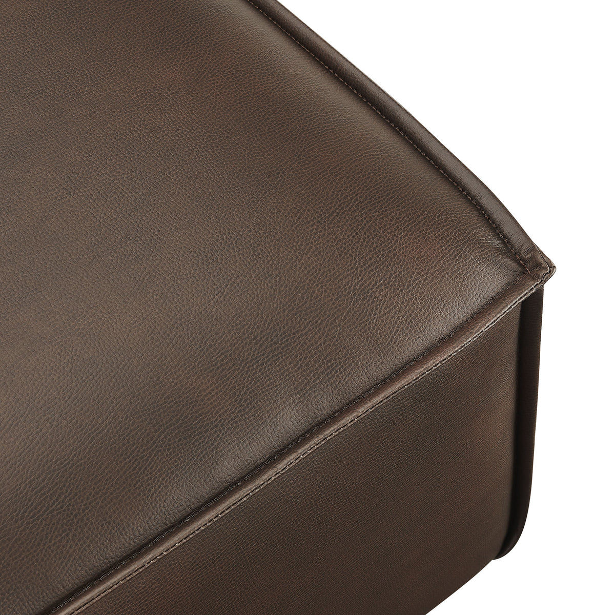 Restore Vegan Leather Modular Ottoman - Espresso