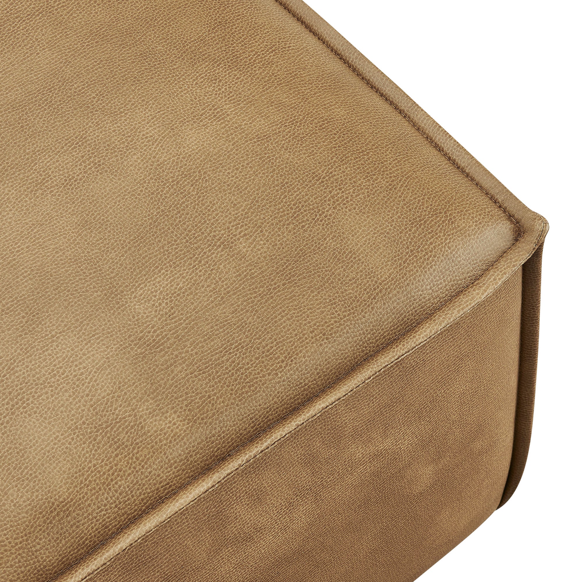 Restore Vegan Leather Modular Ottoman - Toast