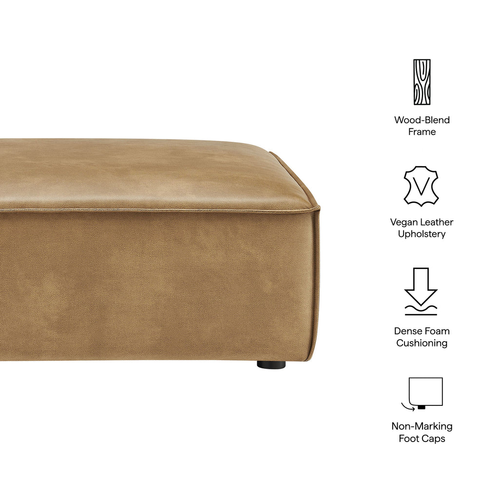 Restore Vegan Leather Modular Ottoman - Toast