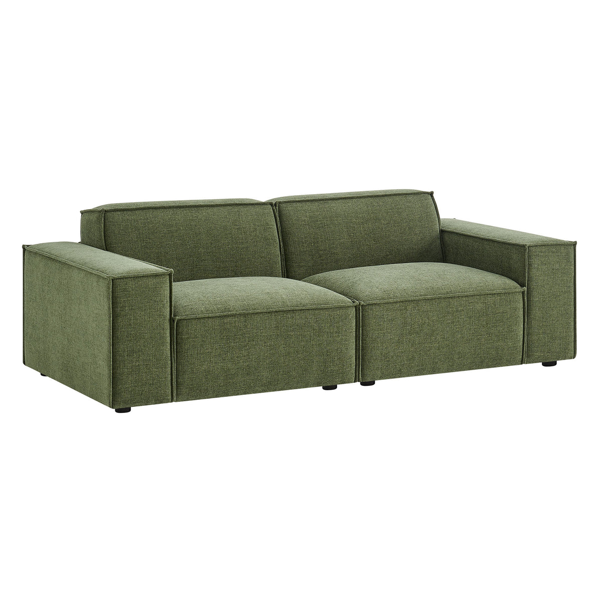 Restore 2-Piece Performance Fabric Upholstered Modular Loveseat - Foliage (Chair, Chair)