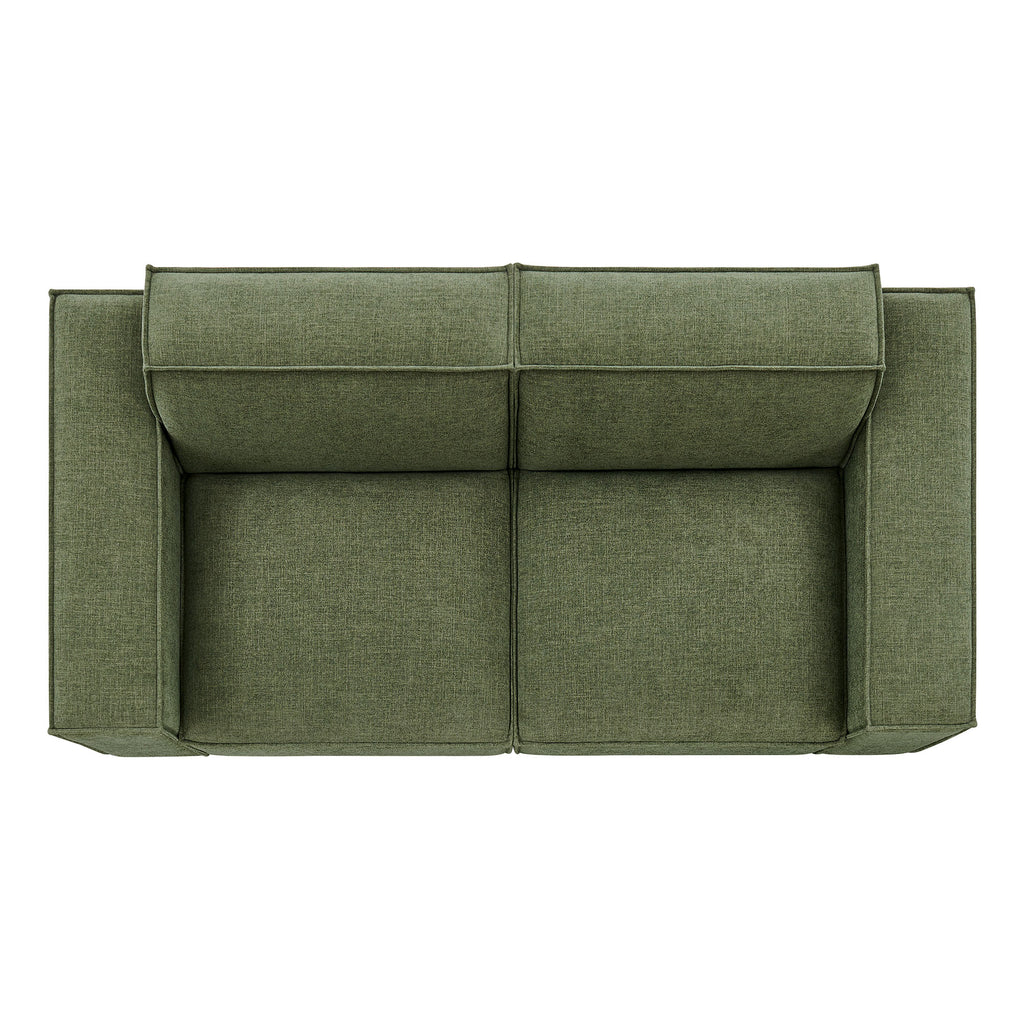 Restore 2-Piece Performance Fabric Upholstered Modular Loveseat - Foliage (Chair, Chair)