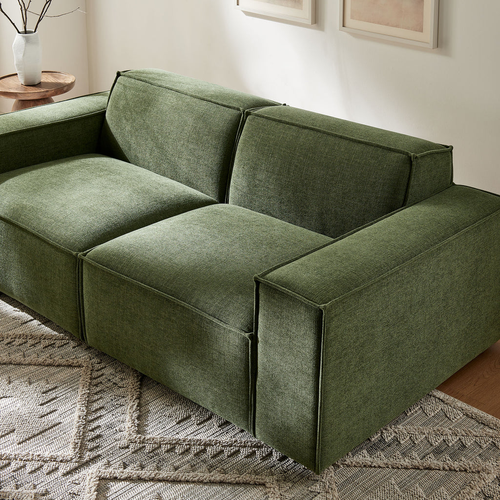 Restore 2-Piece Performance Fabric Upholstered Modular Loveseat - Foliage (Chair, Chair)