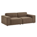 Restore 2-Piece Performance Fabric Upholstered Modular Loveseat - Mocha (Chair, Chair)