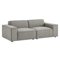 Restore 2-Piece Performance Fabric Upholstered Modular Loveseat - Pewter (Chair, Chair)