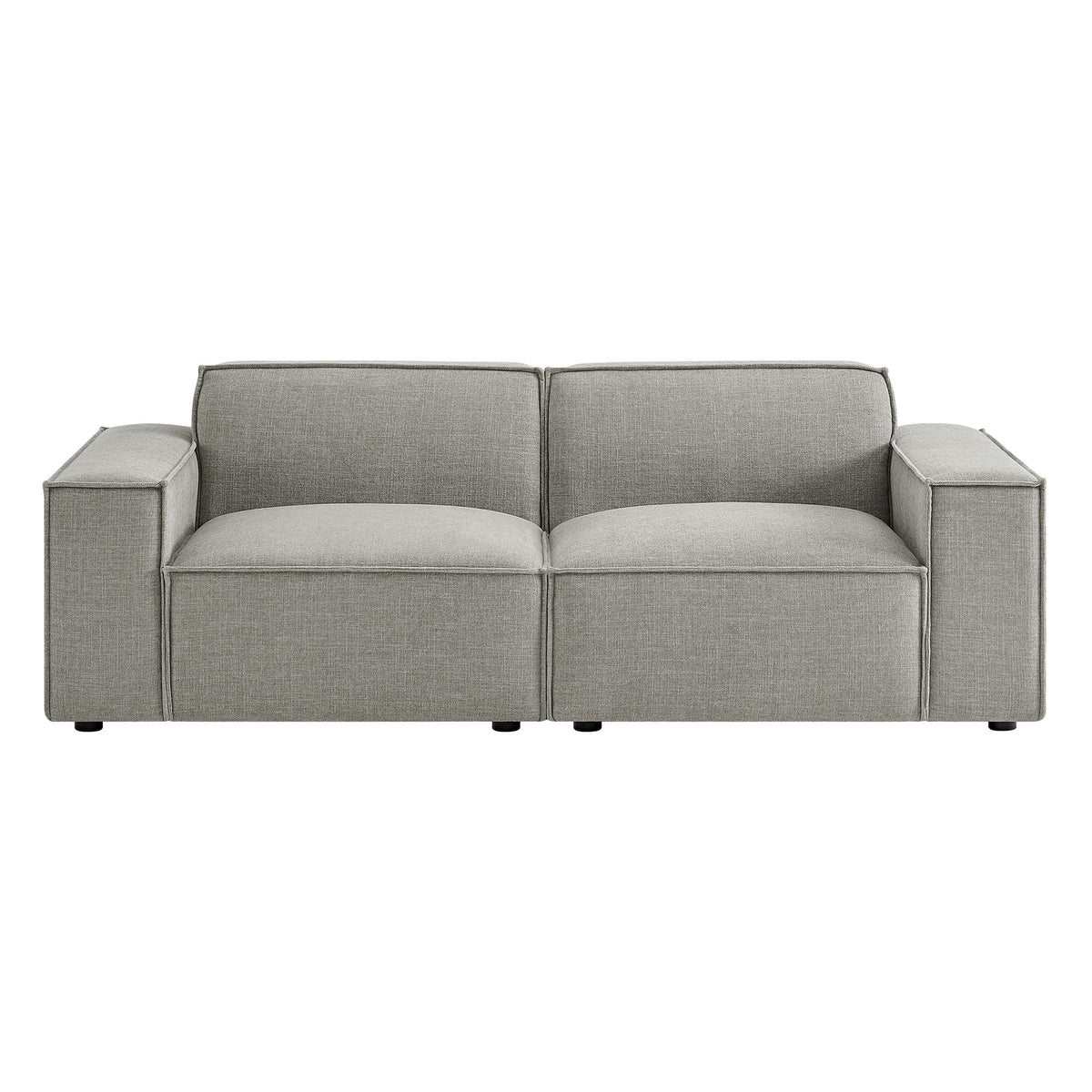 Restore 2-Piece Performance Fabric Upholstered Modular Loveseat - Pewter (Chair, Chair)