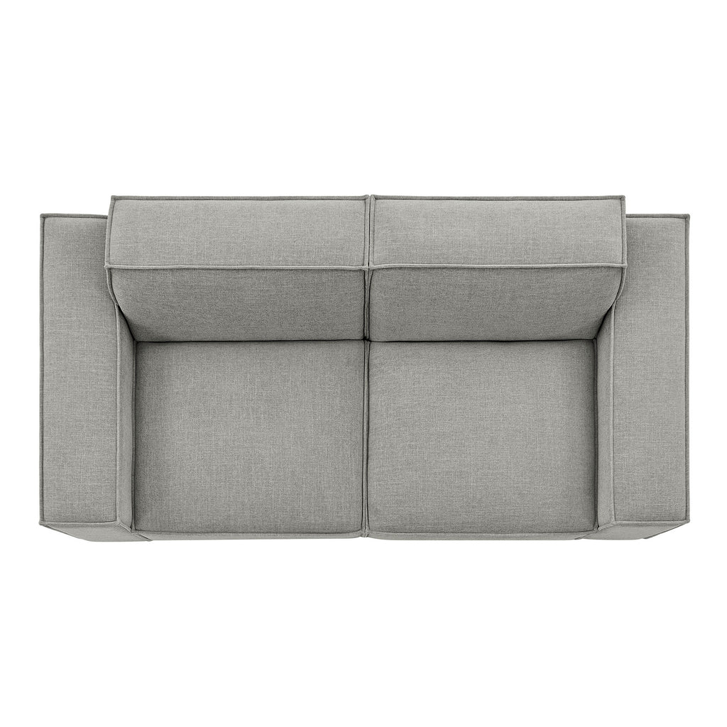 Restore 2-Piece Performance Fabric Upholstered Modular Loveseat - Pewter (Chair, Chair)