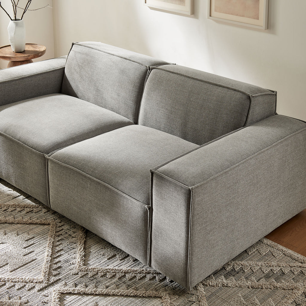Restore 2-Piece Performance Fabric Upholstered Modular Loveseat - Pewter (Chair, Chair)