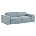 Restore 2-Piece Performance Fabric Upholstered Modular Loveseat - Sky Blue