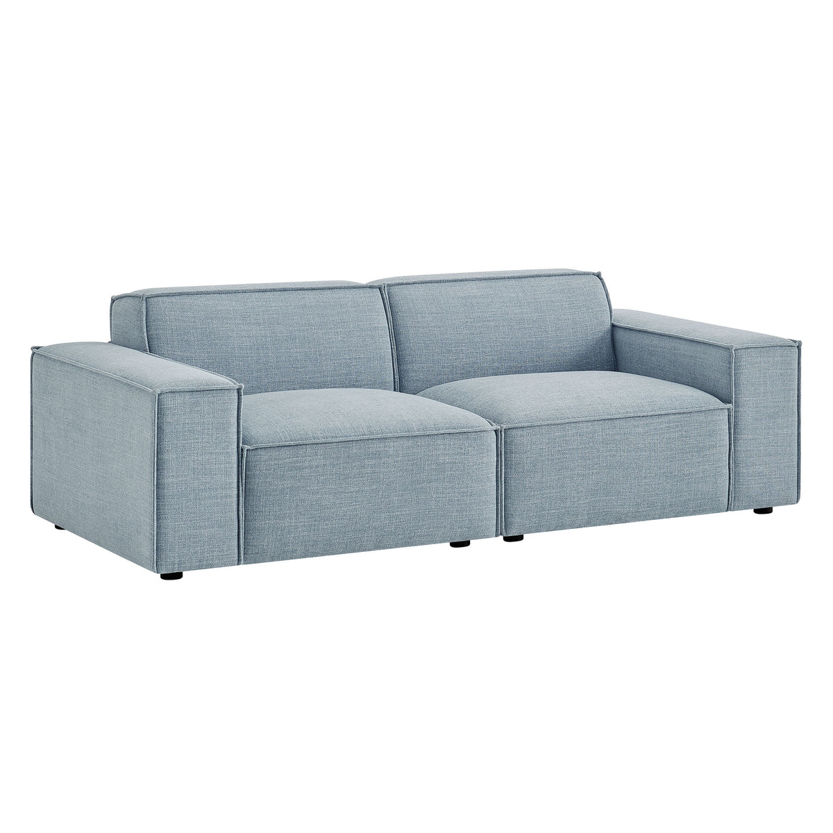 Restore 2-Piece Performance Fabric Upholstered Modular Loveseat - Sky Blue