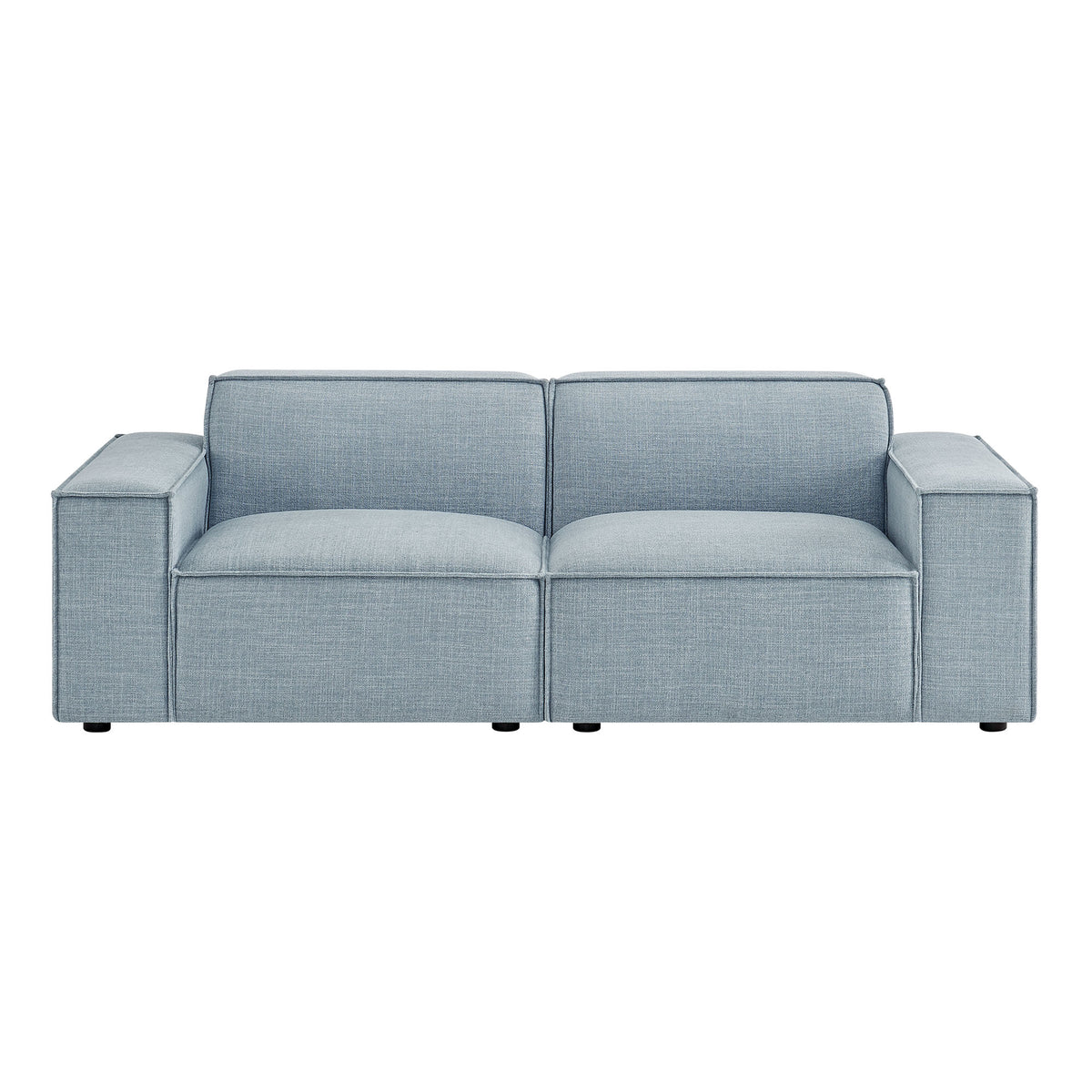Restore 2-Piece Performance Fabric Upholstered Modular Loveseat - Sky Blue
