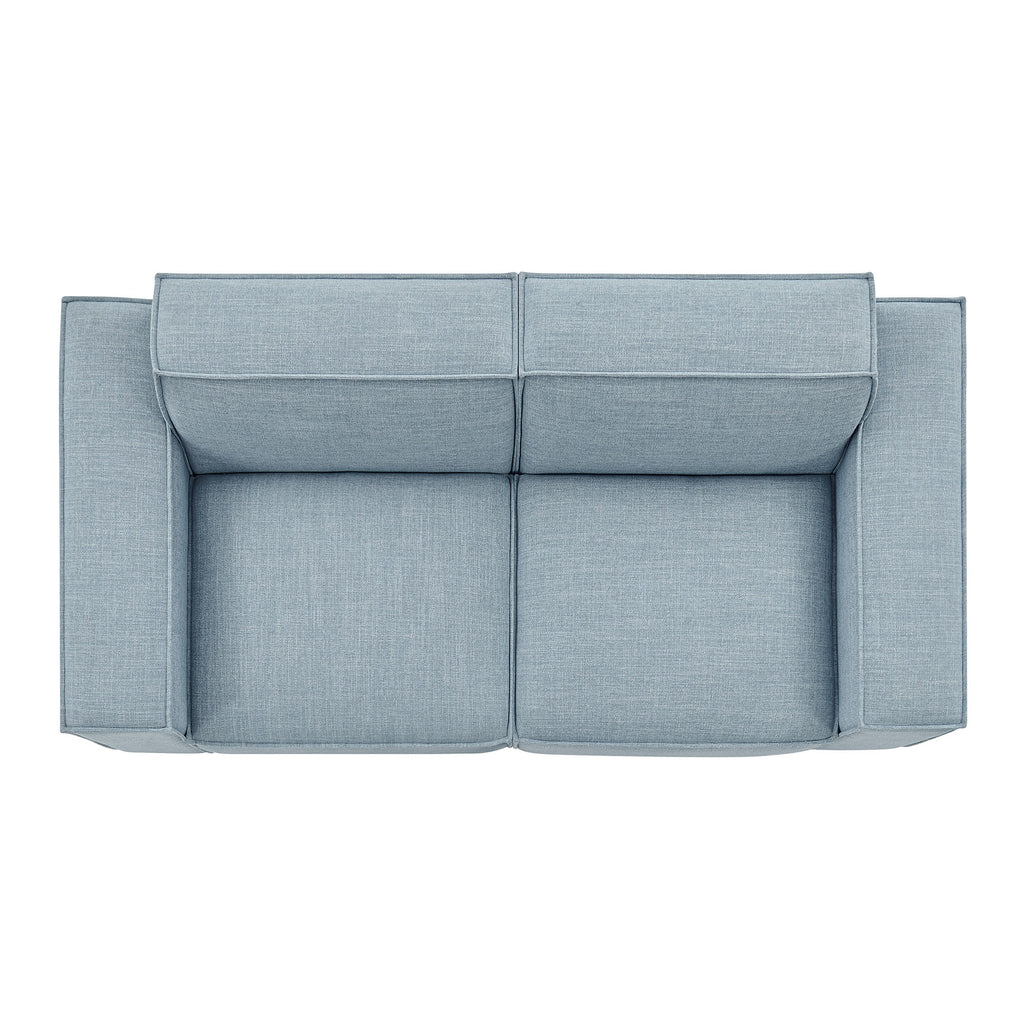 Restore 2-Piece Performance Fabric Upholstered Modular Loveseat - Sky Blue