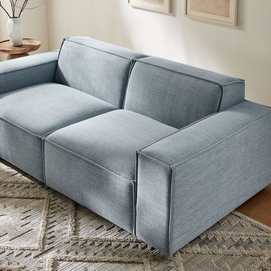 Restore 2-Piece Performance Fabric Upholstered Modular Loveseat - Sky Blue