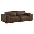 Restore 2-Piece Vegan Leather Modular Loveseat - Espresso (Chair, Chair)