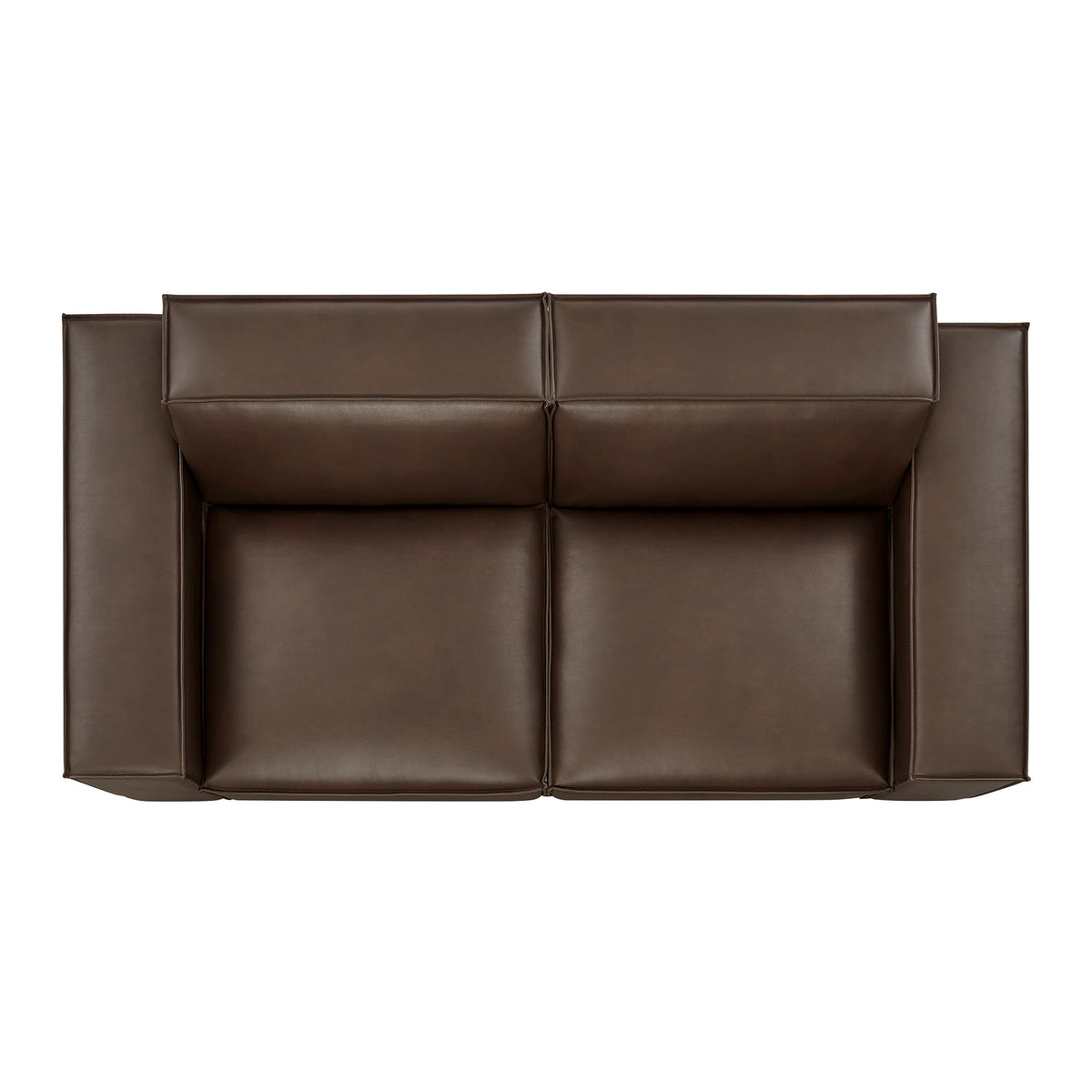 Restore 2-Piece Vegan Leather Modular Loveseat - Espresso (Chair, Chair)