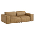 Restore 2-Piece Vegan Leather Modular Loveseat - Toast (Chair, Chair)