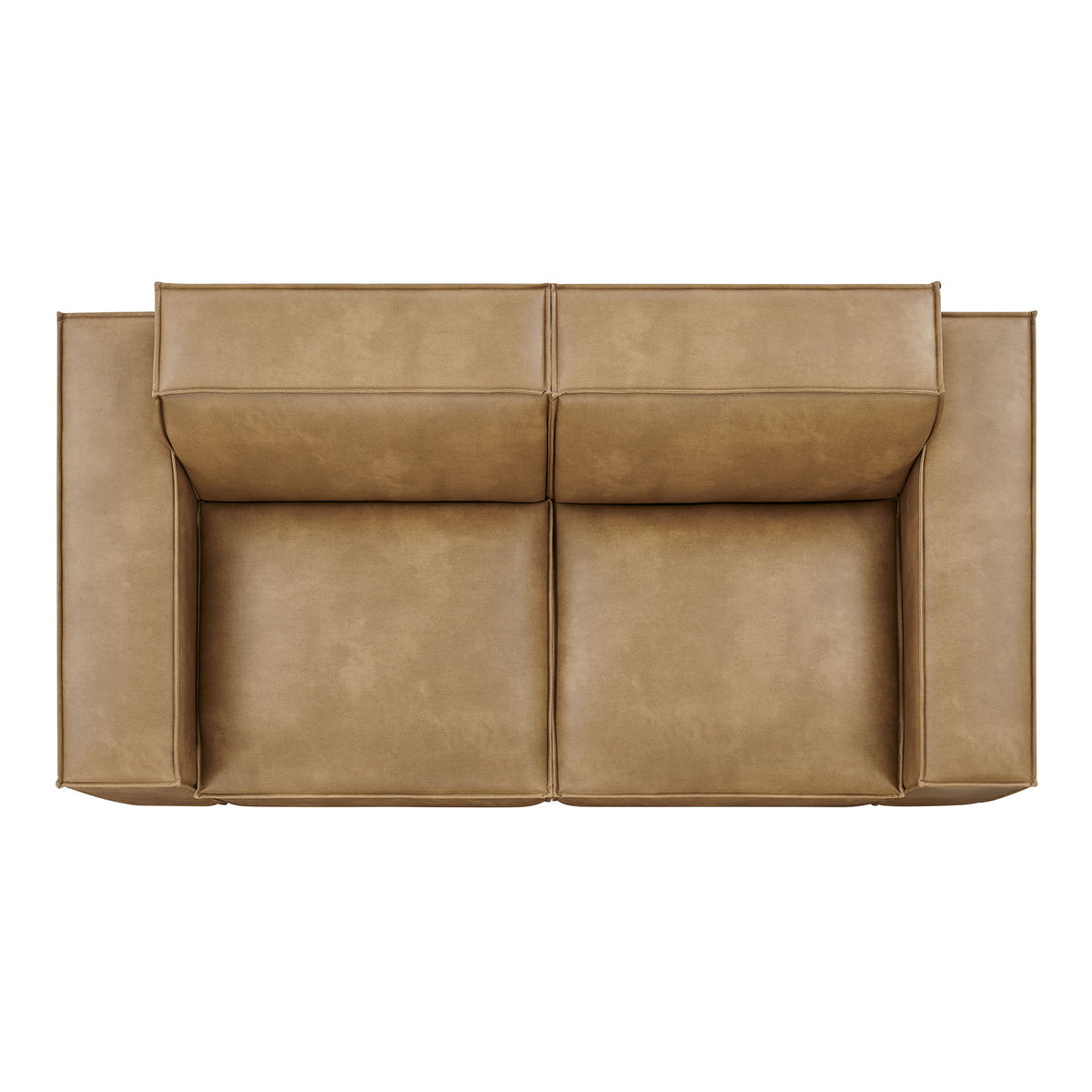 Restore 2-Piece Vegan Leather Modular Loveseat - Toast (Chair, Chair)