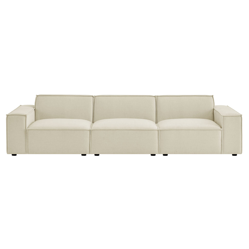 Restore 3-Piece Performance Fabric Upholstered Modular Sofa Set - Ecru