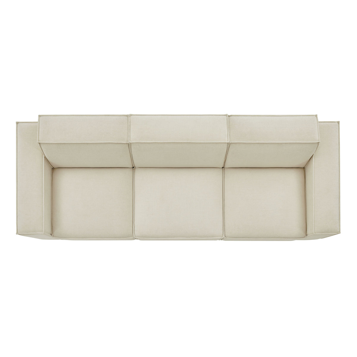 Restore 3-Piece Performance Fabric Upholstered Modular Sofa Set - Ecru