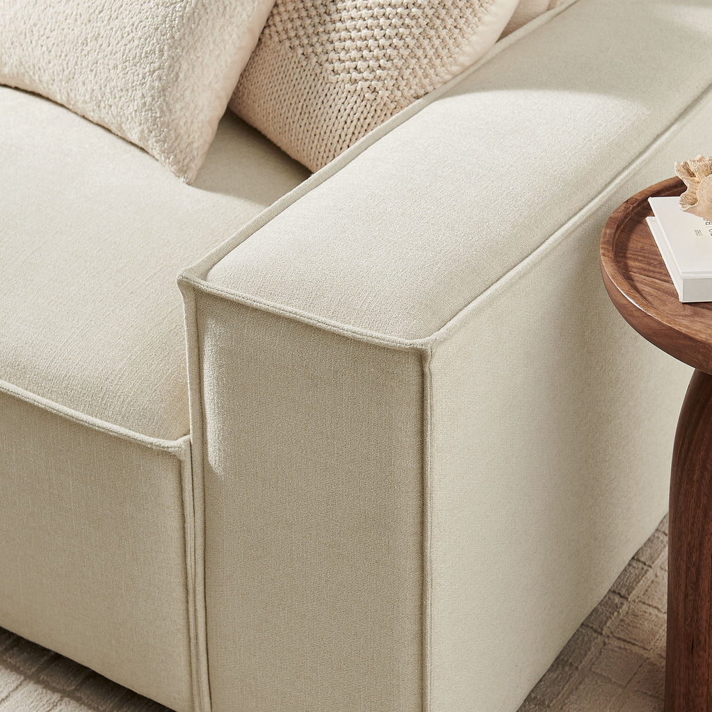 Restore 3-Piece Performance Fabric Upholstered Modular Sofa Set - Ecru