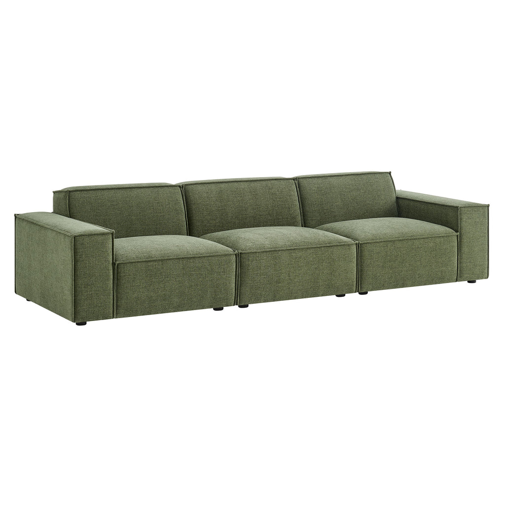 Restore 3-Piece Performance Fabric Upholstered Modular Sofa Set - Foliage