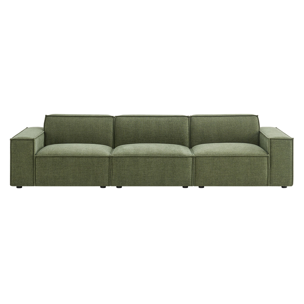 Restore 3-Piece Performance Fabric Upholstered Modular Sofa Set - Foliage