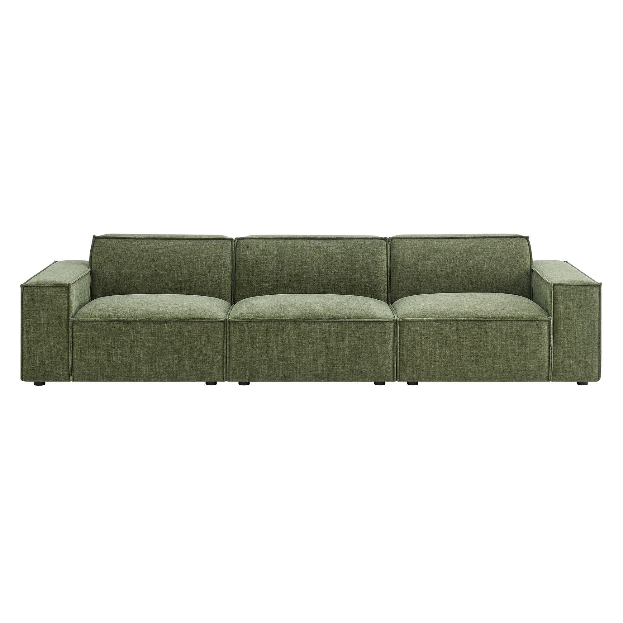 Restore 3-Piece Performance Fabric Upholstered Modular Sofa Set - Foliage
