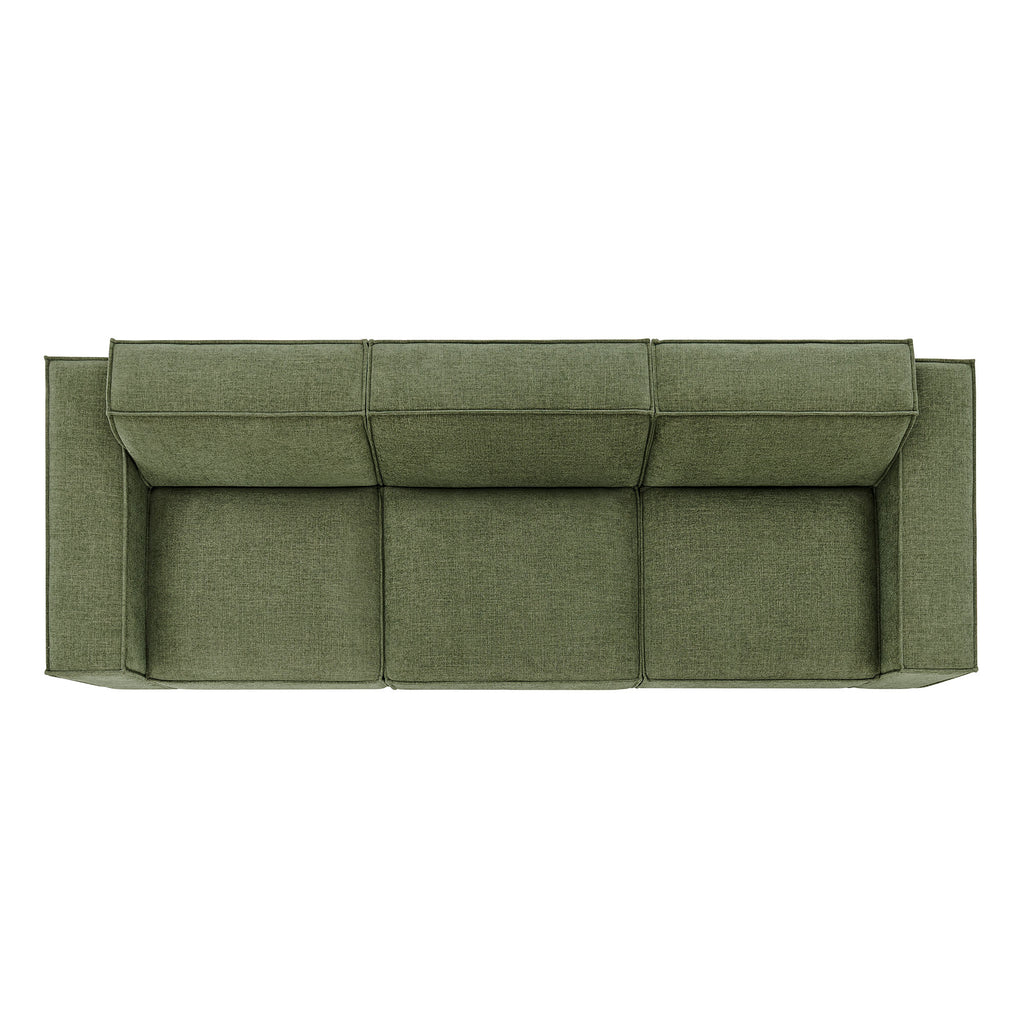 Restore 3-Piece Performance Fabric Upholstered Modular Sofa Set - Foliage
