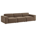 Restore 3-Piece Performance Fabric Upholstered Modular Sofa Set - Mocha