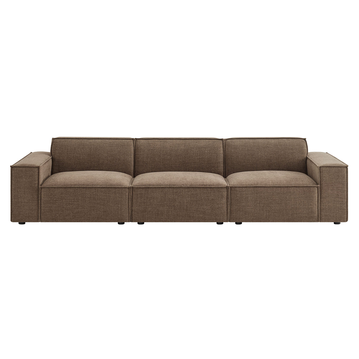 Restore 3-Piece Performance Fabric Upholstered Modular Sofa Set - Mocha