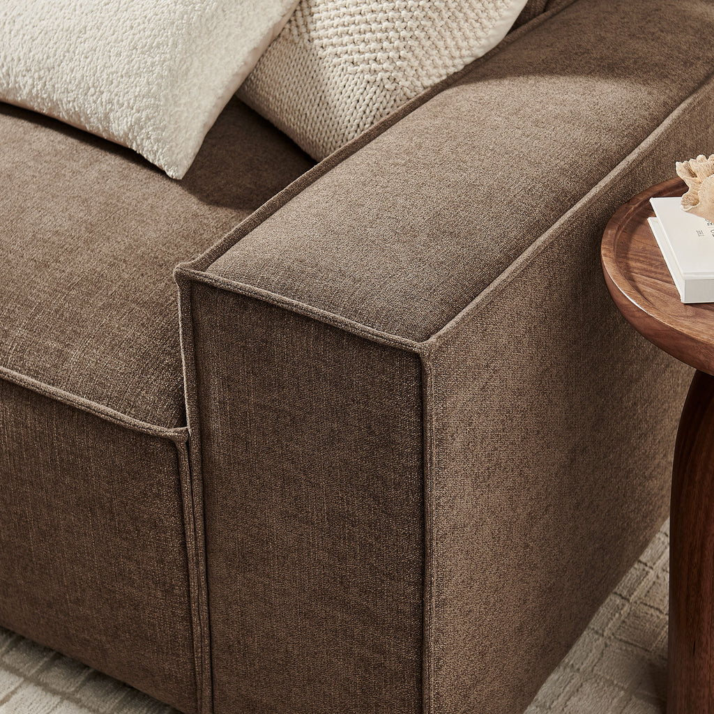 Restore 3-Piece Performance Fabric Upholstered Modular Sofa Set - Mocha