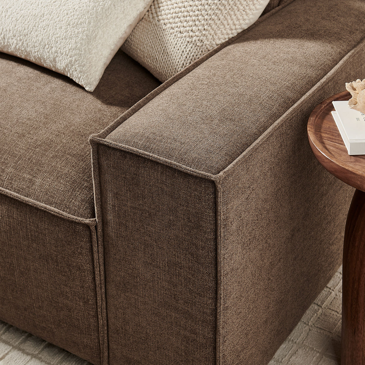 Restore 3-Piece Performance Fabric Upholstered Modular Sofa Set - Mocha