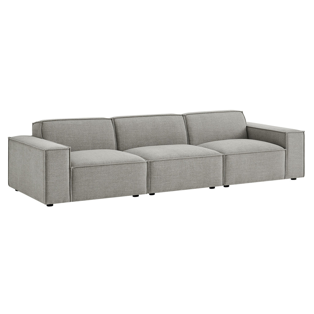 Restore 3-Piece Performance Fabric Upholstered Modular Sofa Set - Pewter
