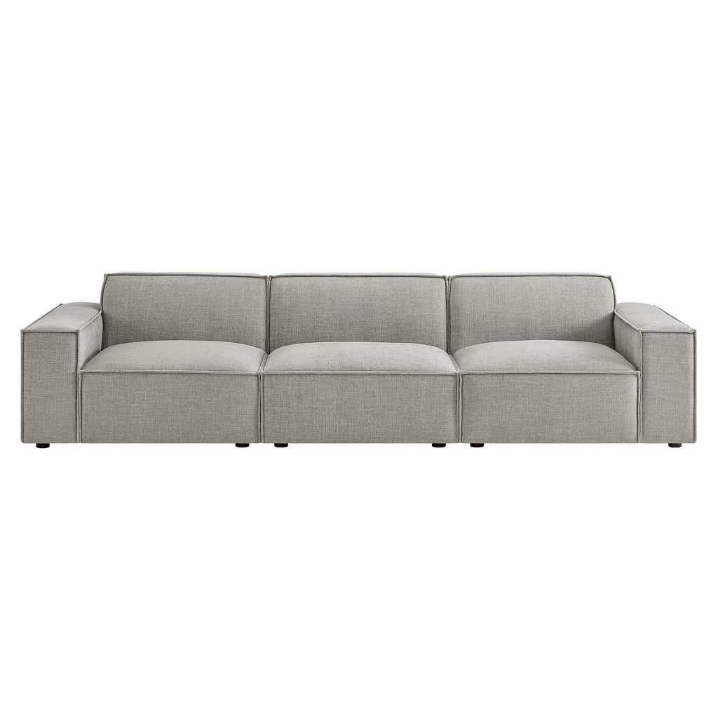 Restore 3-Piece Performance Fabric Upholstered Modular Sofa Set - Pewter