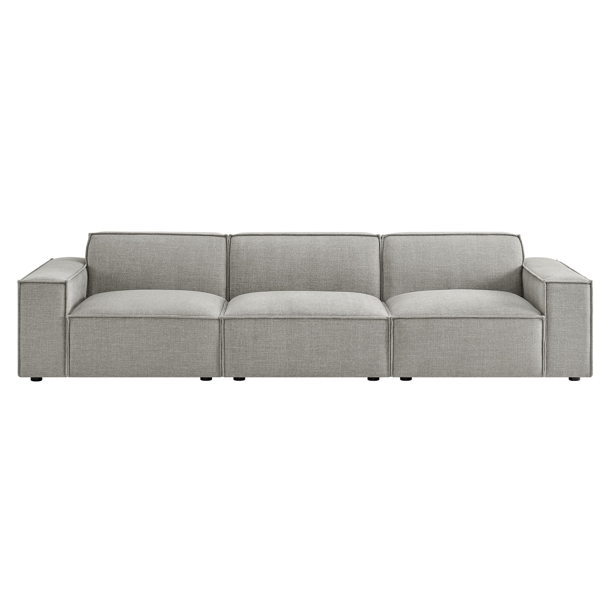 Restore 3-Piece Performance Fabric Upholstered Modular Sofa Set - Pewter