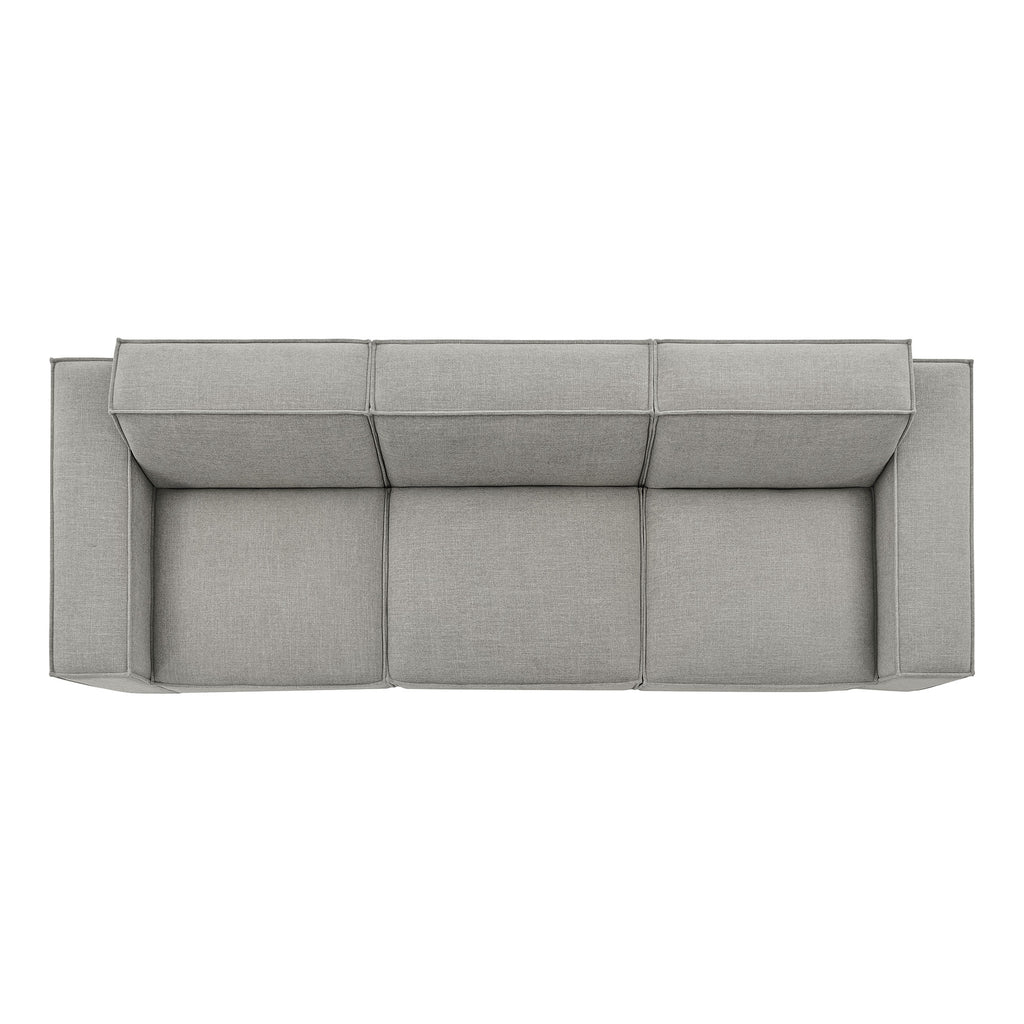 Restore 3-Piece Performance Fabric Upholstered Modular Sofa Set - Pewter