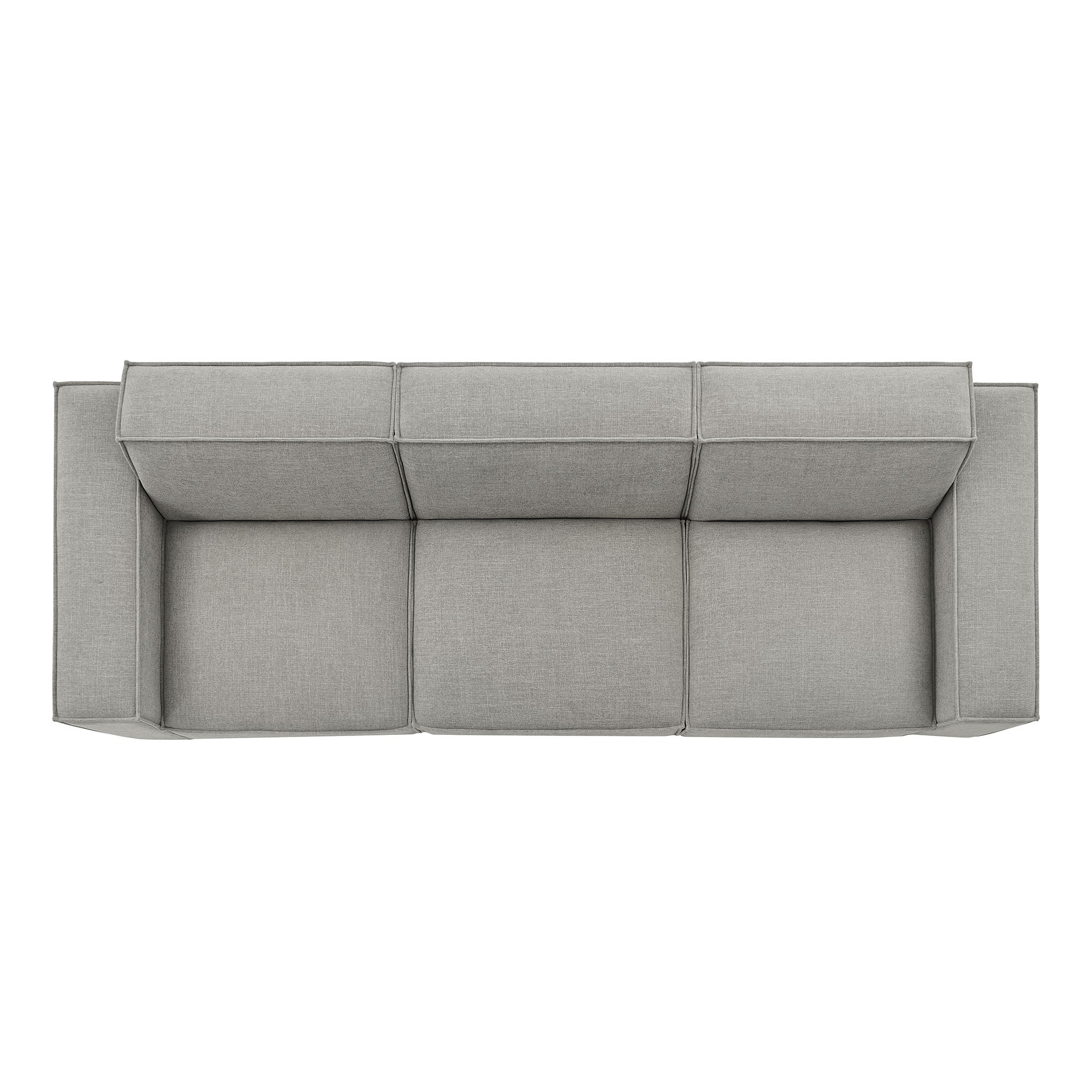 Restore 3-Piece Performance Fabric Upholstered Modular Sofa Set - Pewter