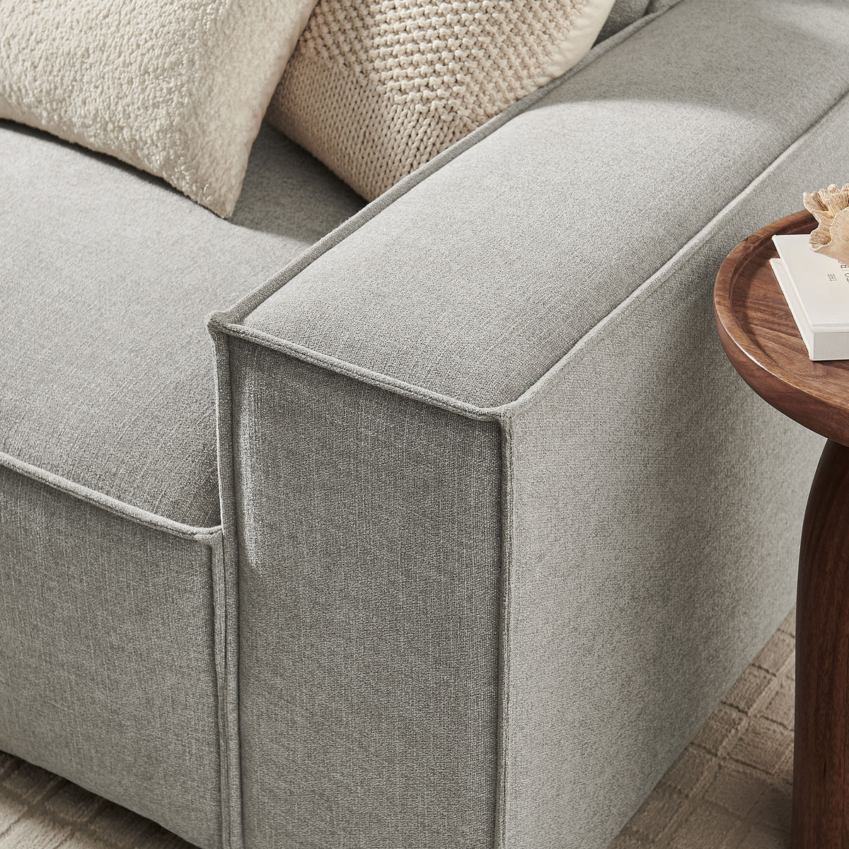 Restore 3-Piece Performance Fabric Upholstered Modular Sofa Set - Pewter