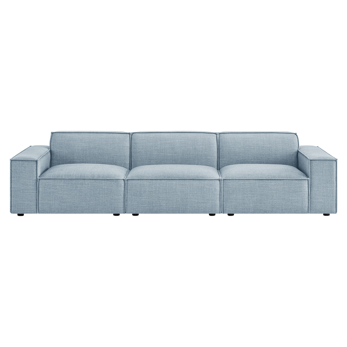 Restore 3-Piece Performance Fabric Upholstered Modular Sofa Set - Sky