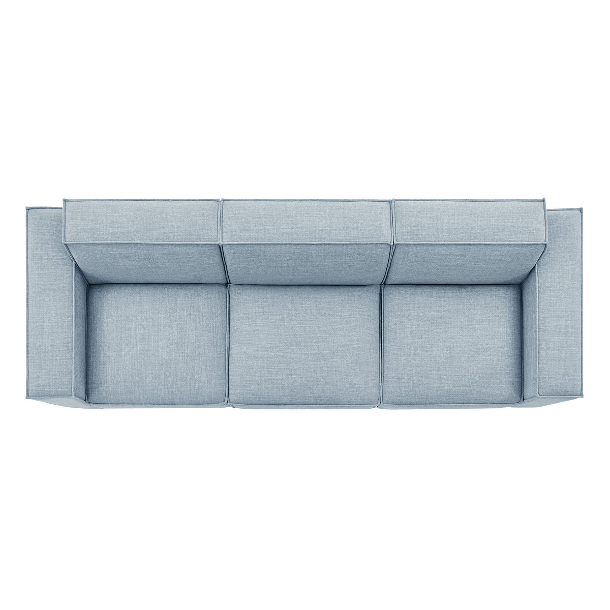 Restore 3-Piece Performance Fabric Upholstered Modular Sofa Set - Sky