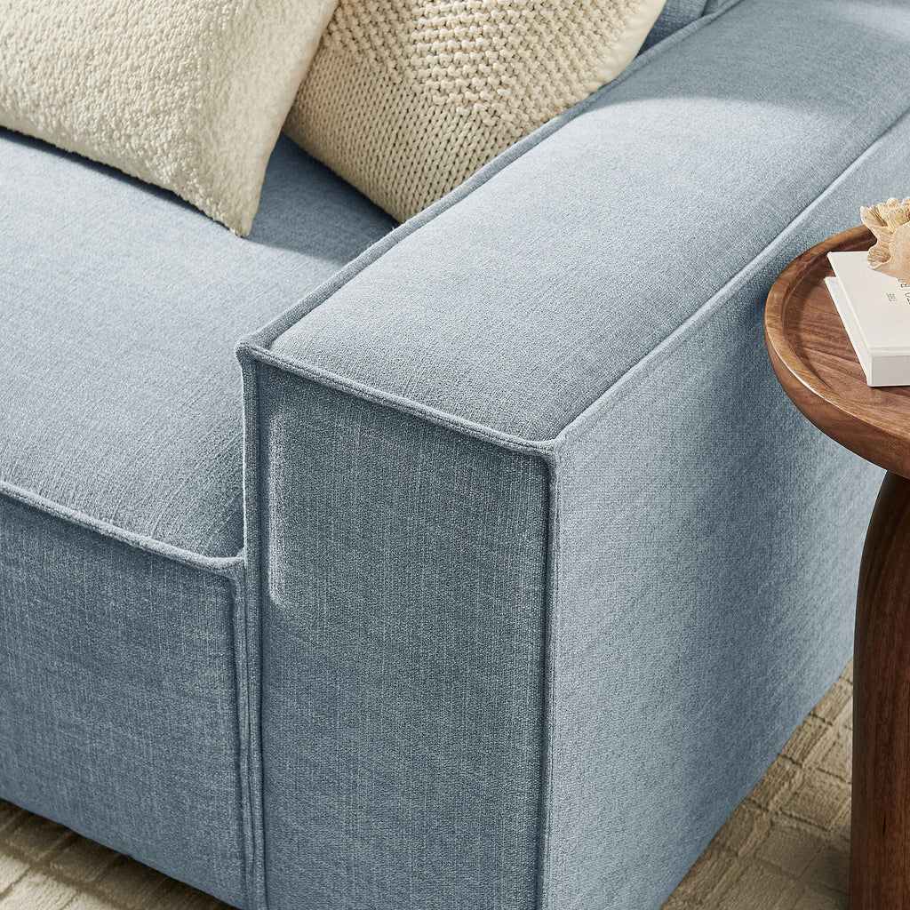 Restore 3-Piece Performance Fabric Upholstered Modular Sofa Set - Sky