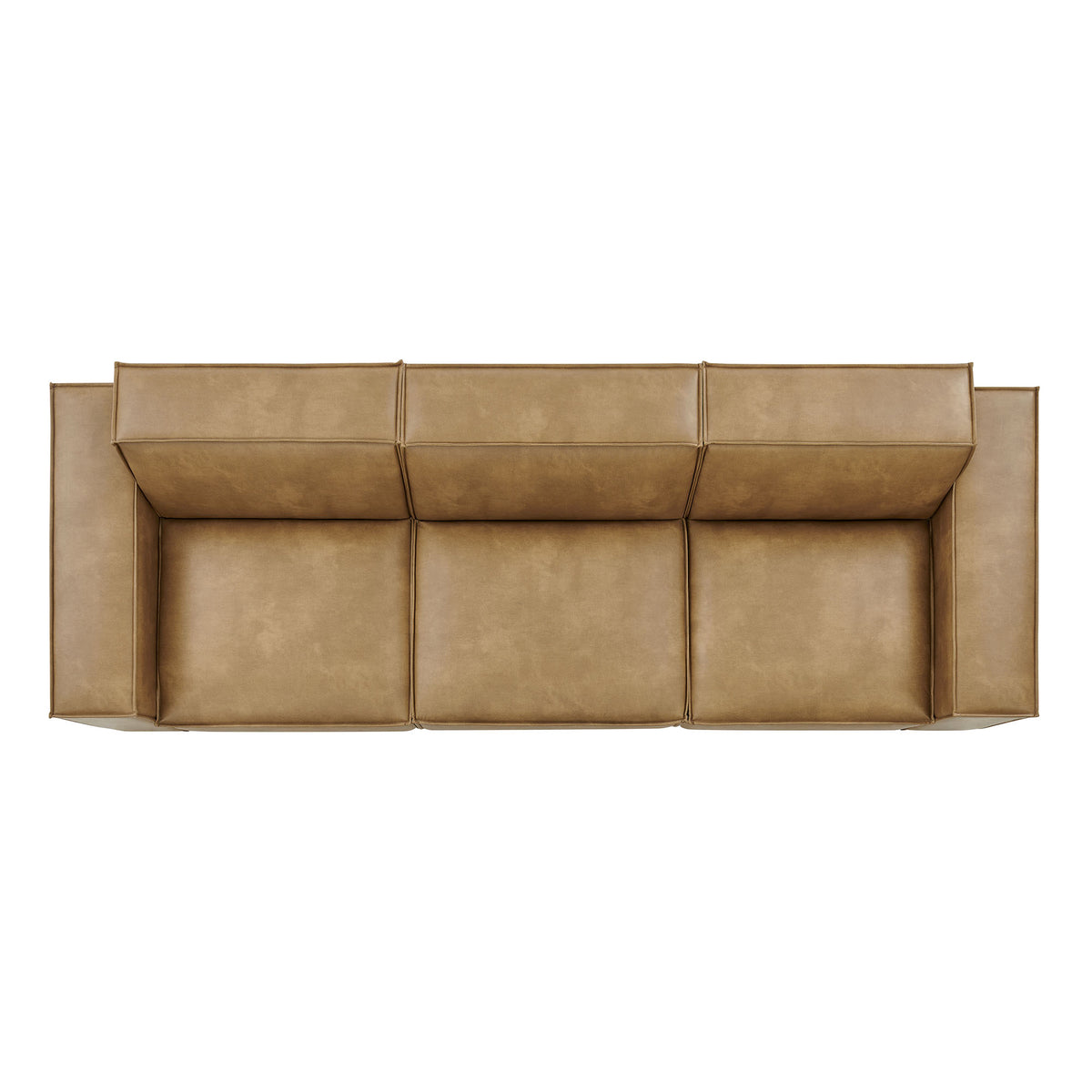 Restore 3-Piece Vegan Leather Modular Sofa Set - Toast