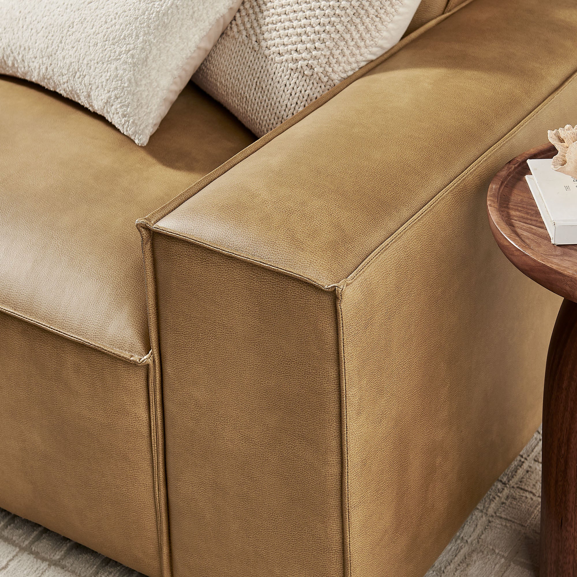Restore 3-Piece Vegan Leather Modular Sofa Set - Toast
