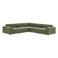 Restore 5-Piece Performance Fabric Upholstered Modular L-Shaped Sofa - Foliage