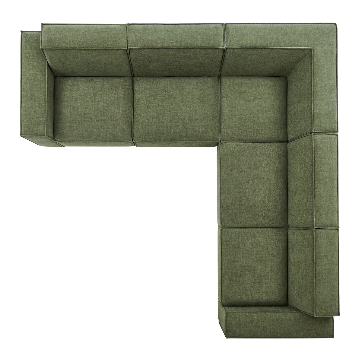 Restore 5-Piece Performance Fabric Upholstered Modular L-Shaped Sofa - Foliage