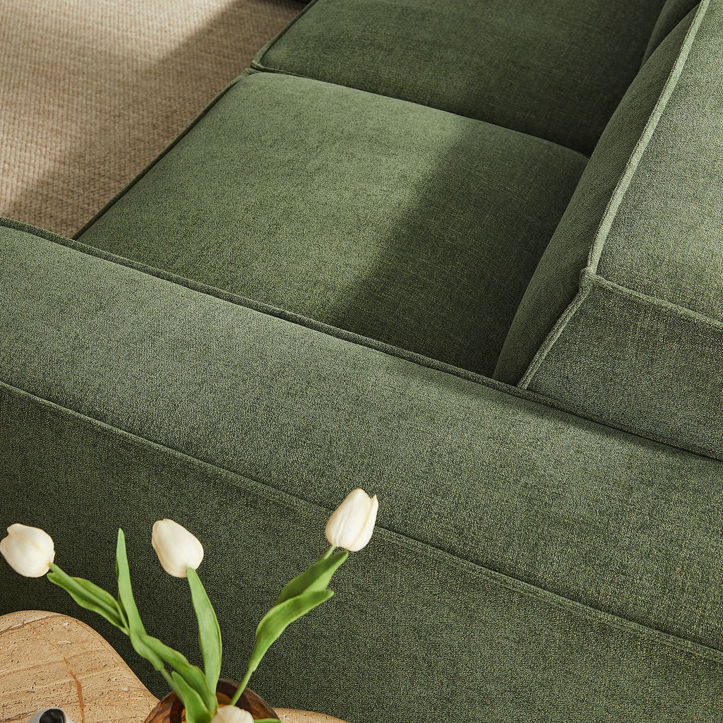 Restore 5-Piece Performance Fabric Upholstered Modular L-Shaped Sofa - Foliage