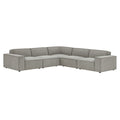 Restore 5-Piece Performance Fabric Upholstered Modular L-Shaped Sofa - Pewter