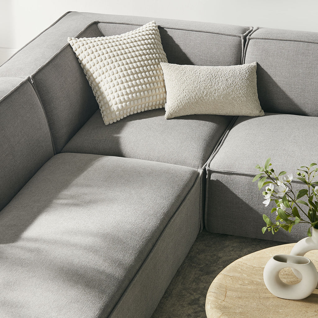 Restore 6-Piece Performance Fabric Upholstered U-Shaped Sectional Sofa - Pewter