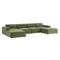 Restore 6-Piece Performance Fabric Upholstered Modular Sectional Sofa - Foliage