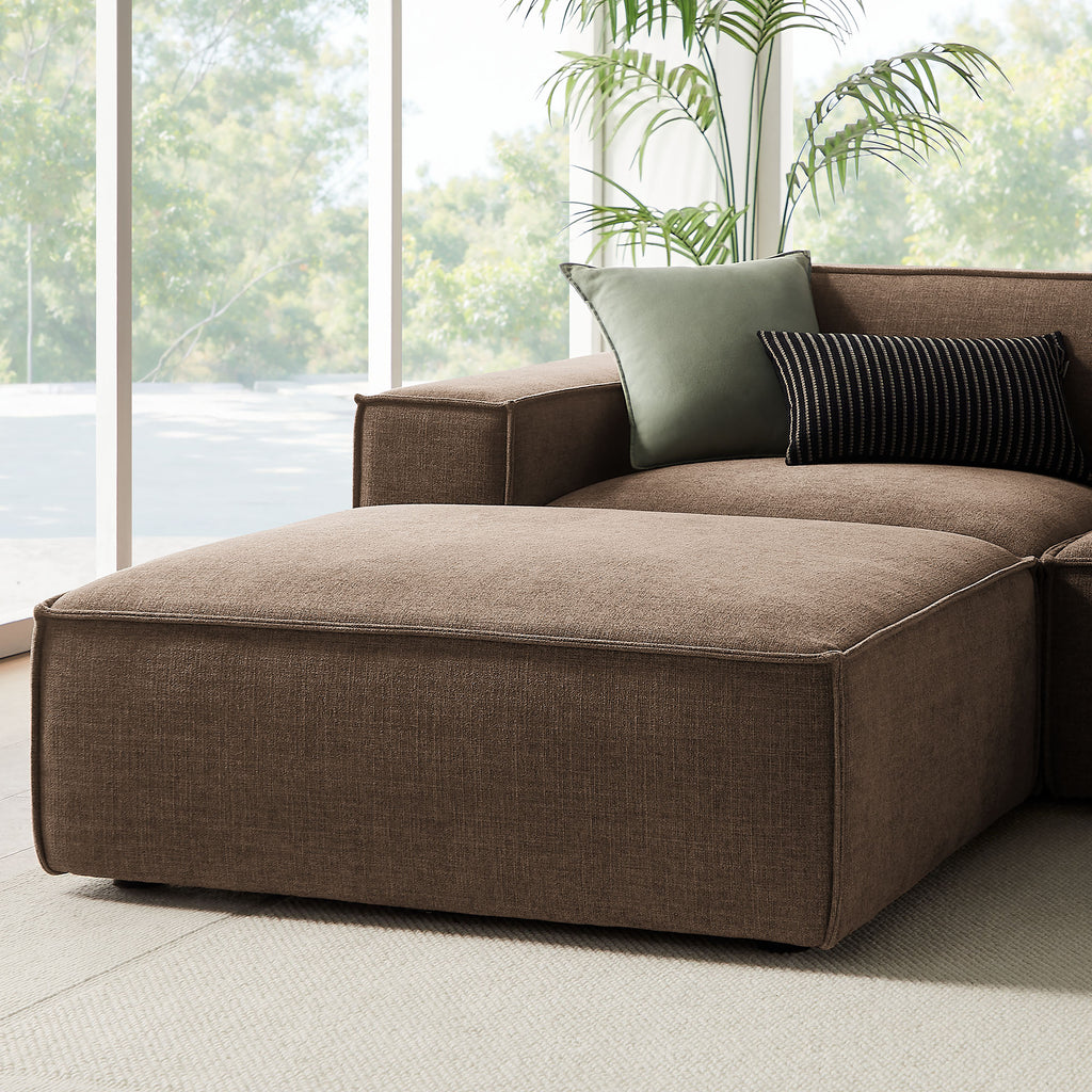 Restore 6-Piece Performance Fabric Upholstered Modular Sectional Sofa - Mocha